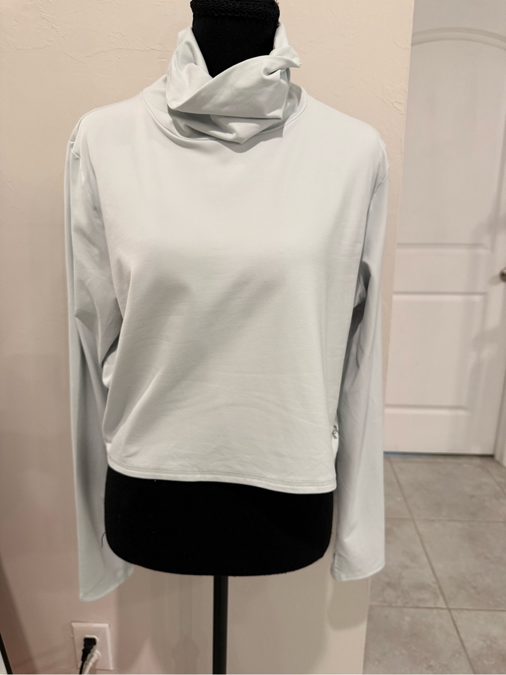Under Armour Pale Blue Long-Sleeve Cowl Neck Top